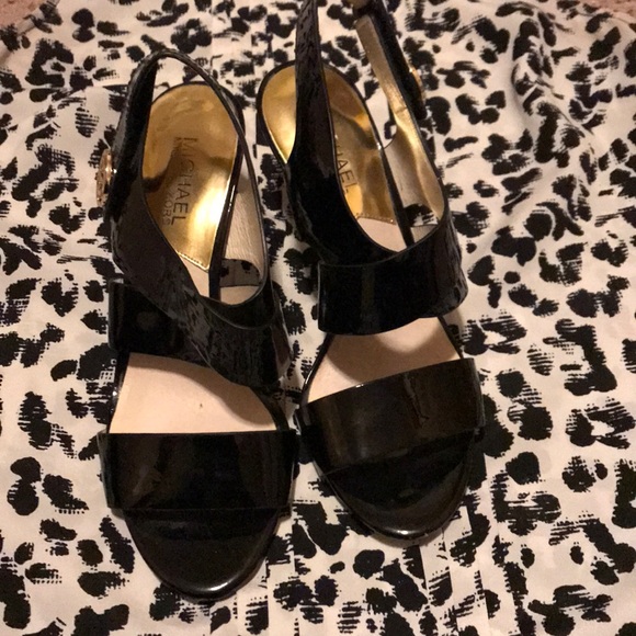 Michael Kors Shoes - Michael Kors Black Patent Crisscross Strap